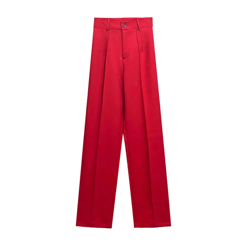 Ulvly High-Waist Straight Trousers