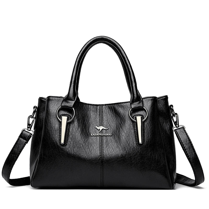 Ulvly 3-Layer Soft PU Leather Crossbody Bag