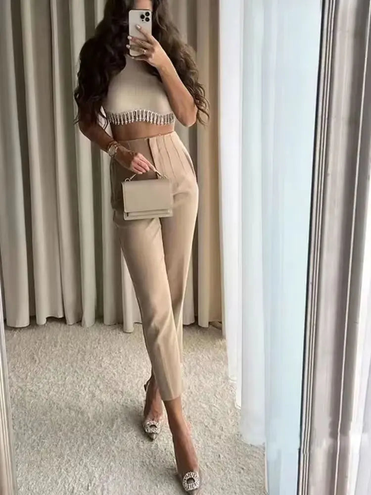 Ulvly High-Waist Ankle Trousers