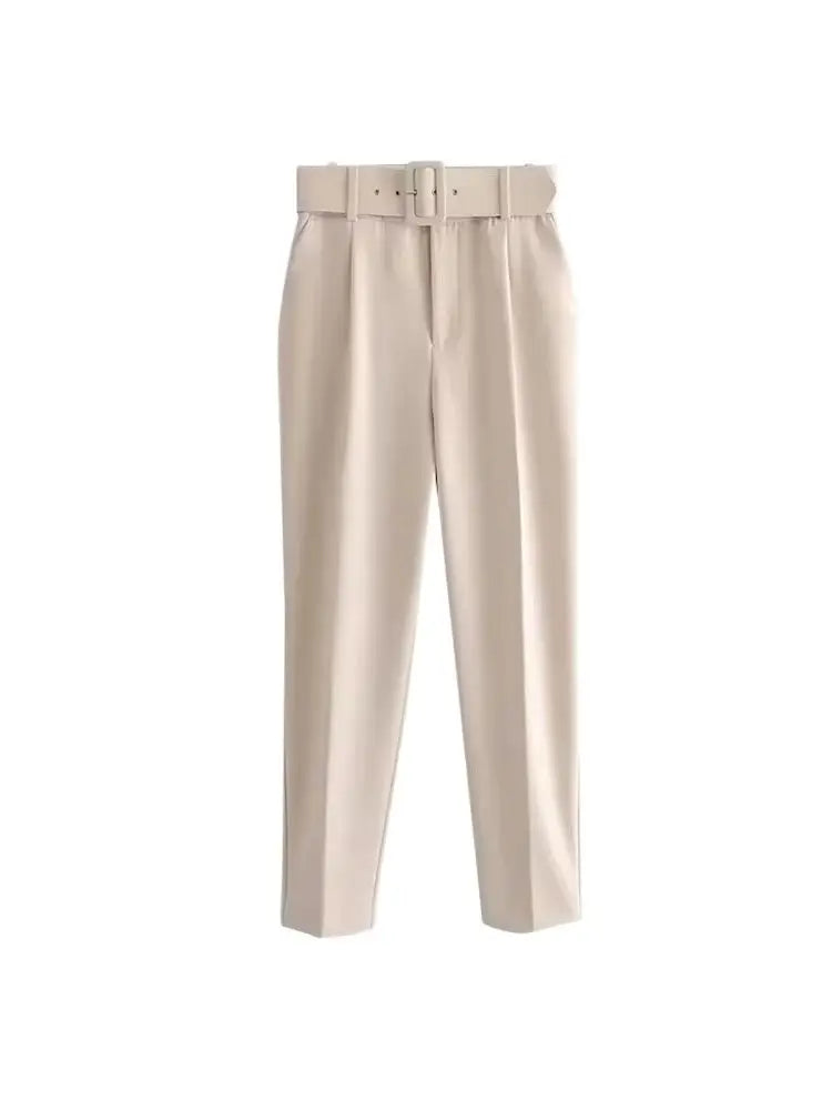 Ulvly High-Waist Belted Trousers