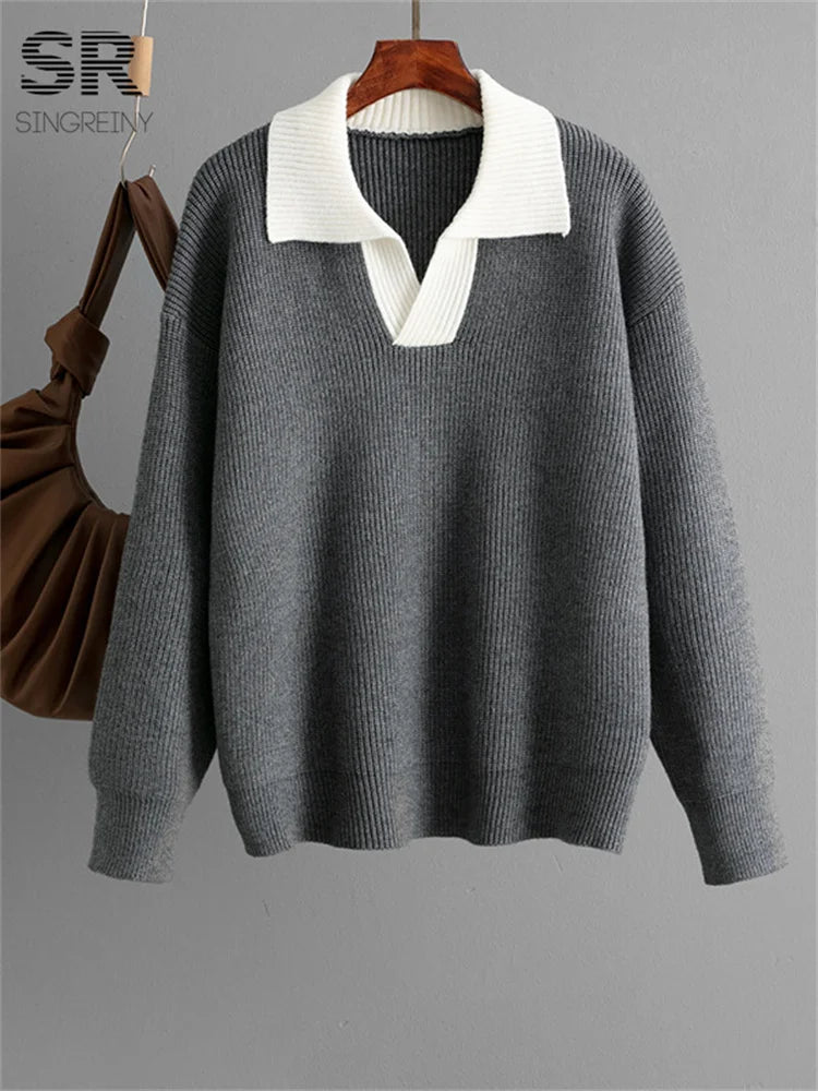 Ulvly Colorblock Polo Sweater