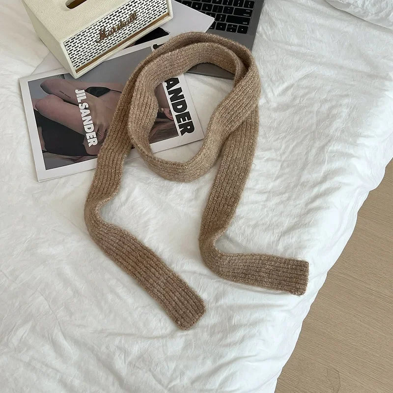 Ulvly Striped Plush Knit Scarf