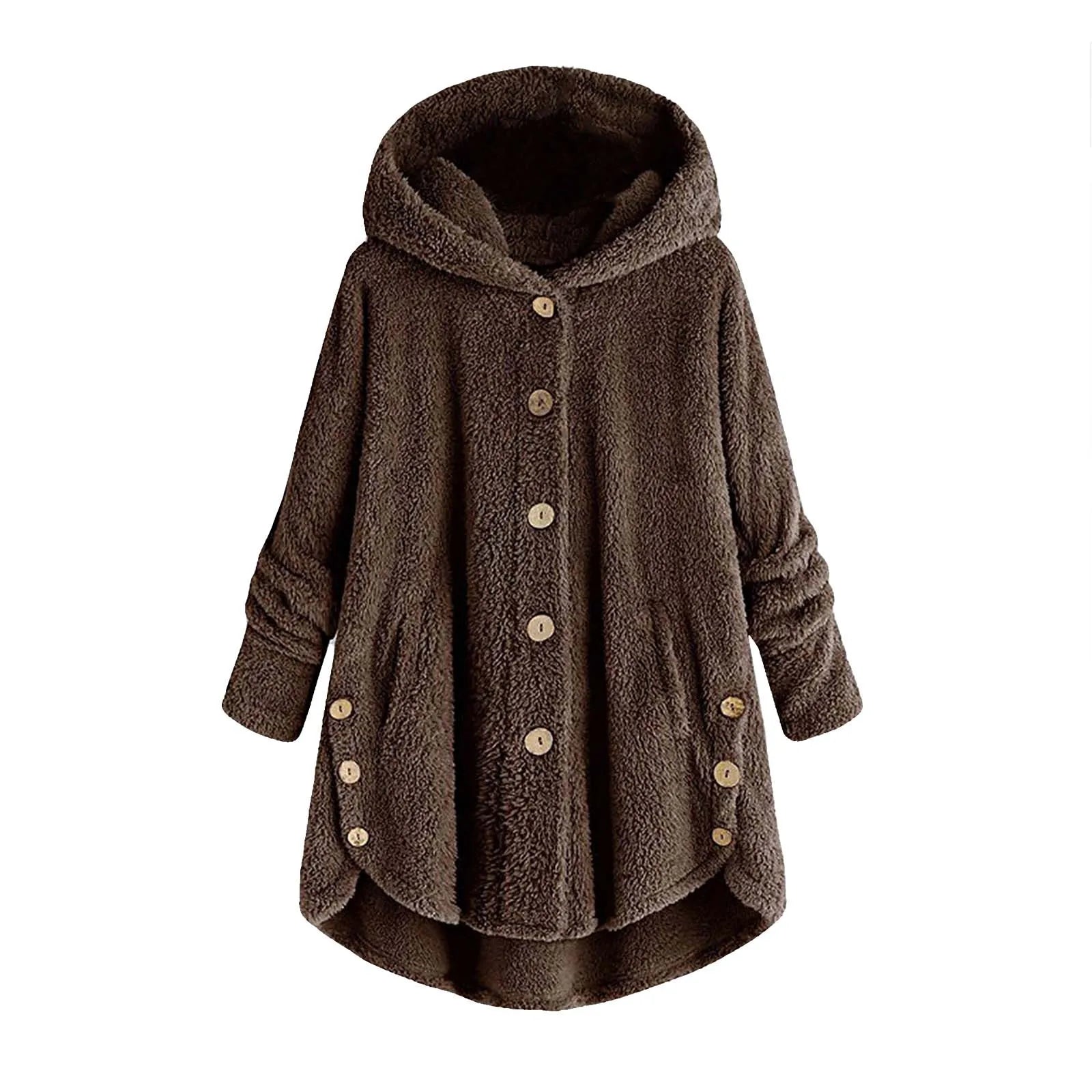 Ulvly Hooded Teddy Fleece Coat