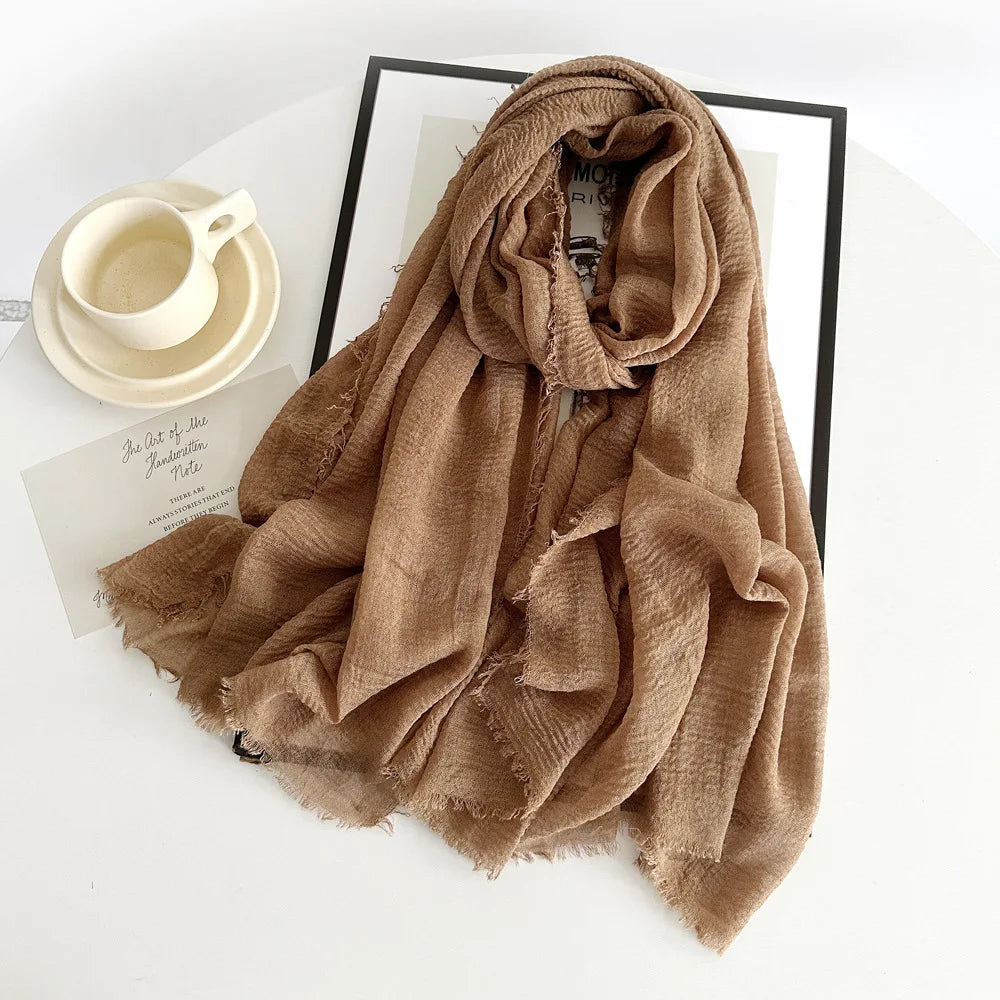 Ulvly Cotton-Linen Head Scarf