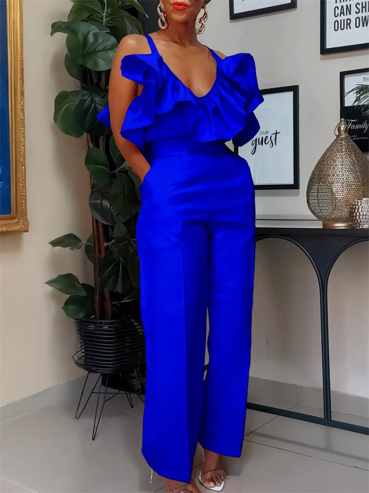 Ulvly V-Neck Two-Piece Suit – Summer Office Edition