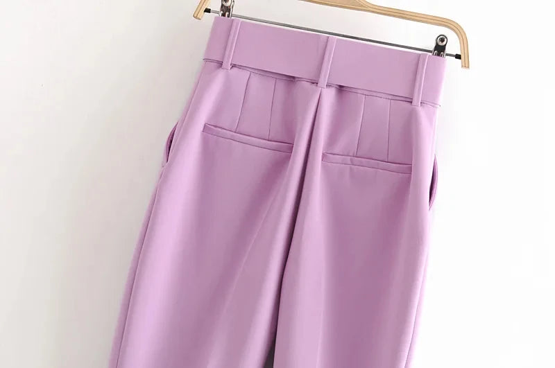 Ulvly High-Waist Belted Trousers