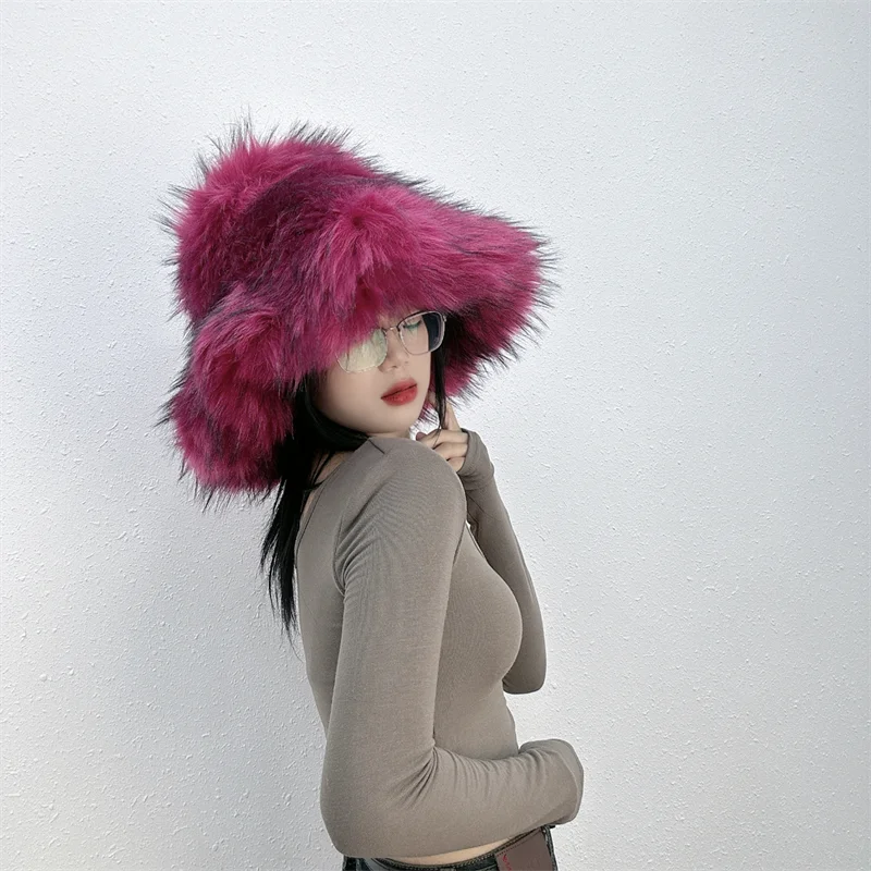 Ulvly Winter Plush Bucket Hat with Earflaps