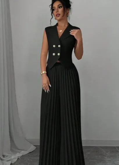 Ulvly Vest &amp; Wide-Leg Trousers Set