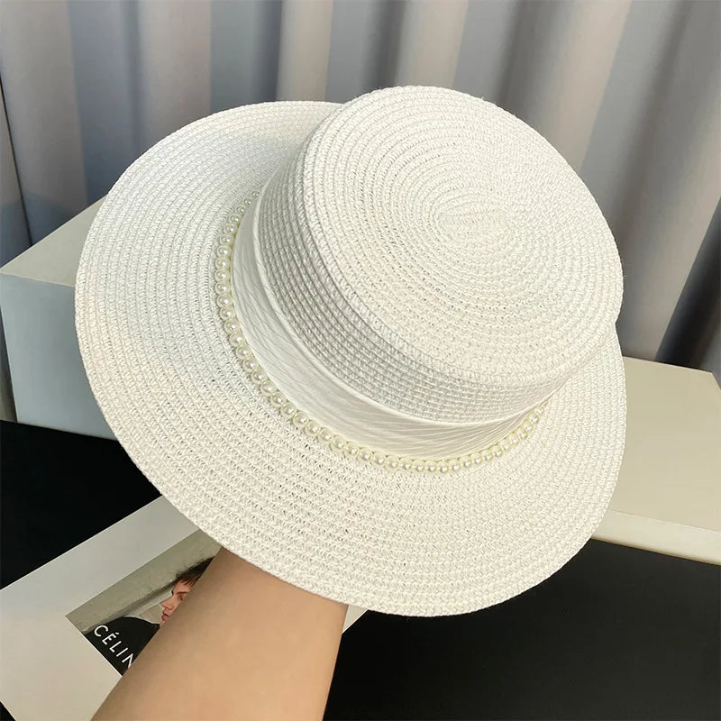 Ulvly Luxury Flared Straw Sun Hat