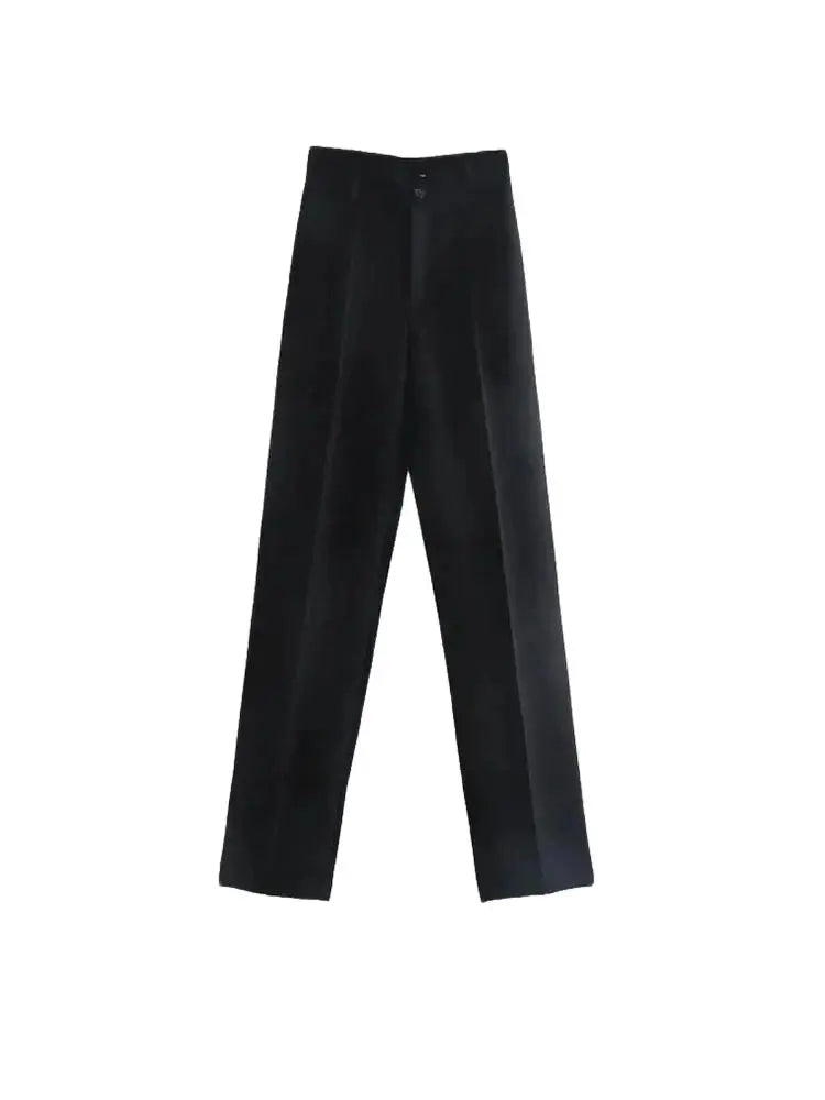 Ulvly High-Waist Straight Trousers