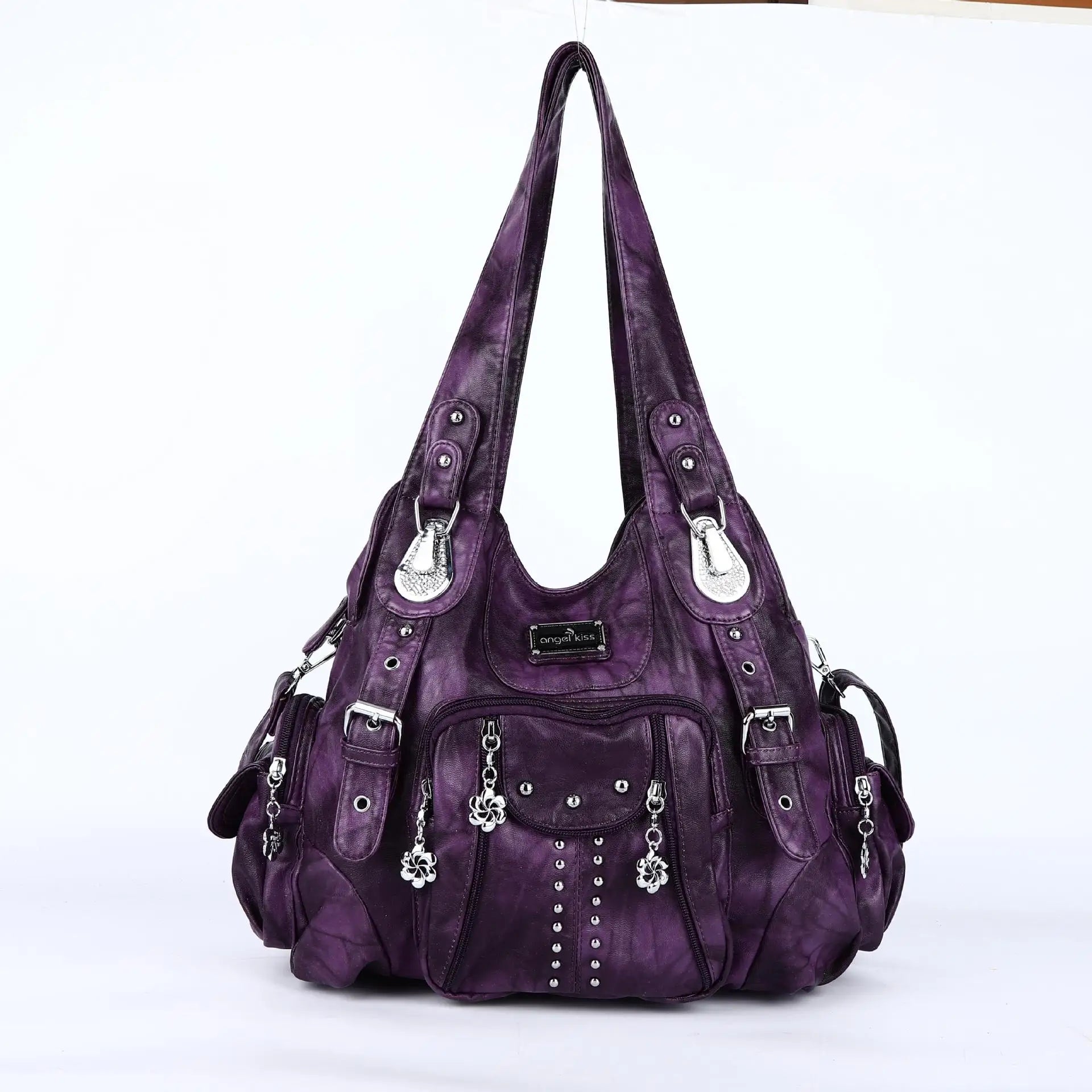 Ulvly Soft PU Leather Hobo Bag