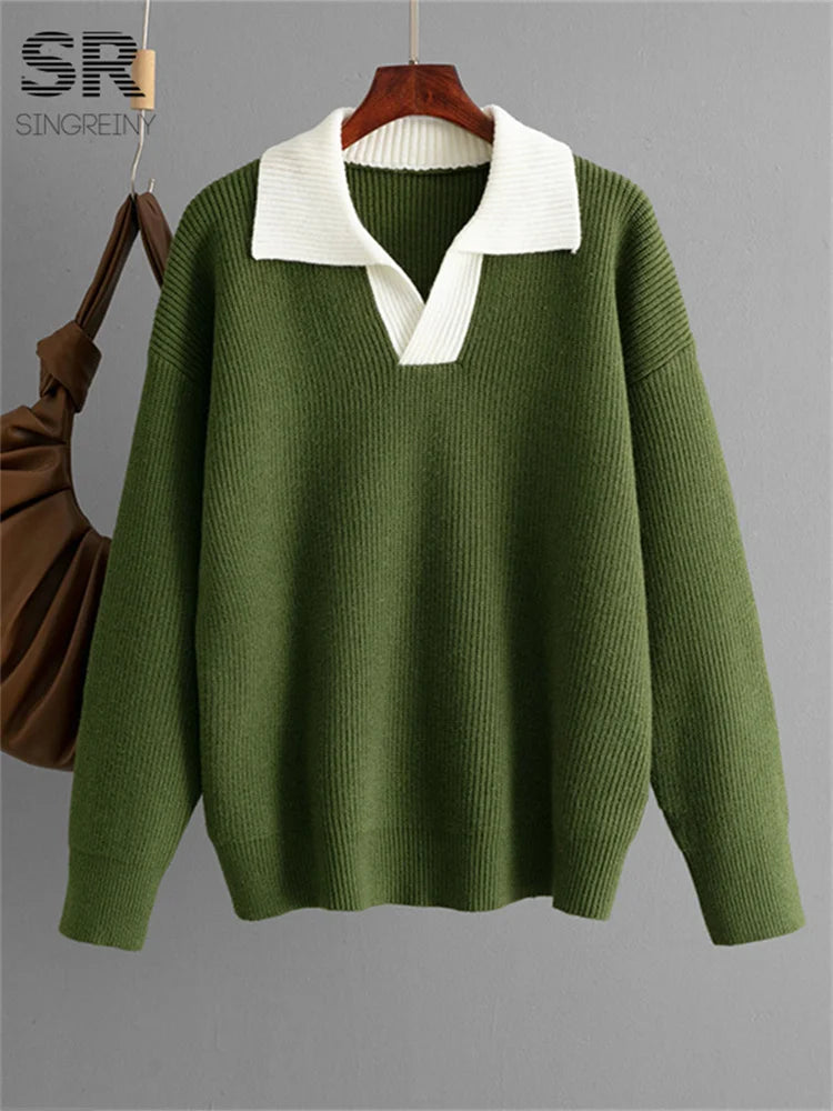 Ulvly Colorblock Polo Sweater