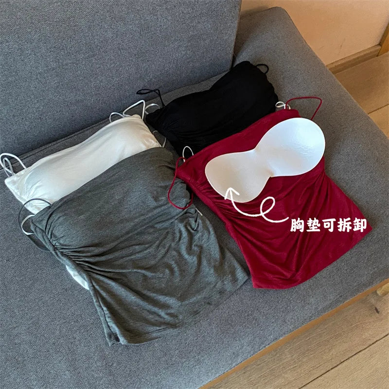 Ulvly Cropped Camisole with Built-In Bra