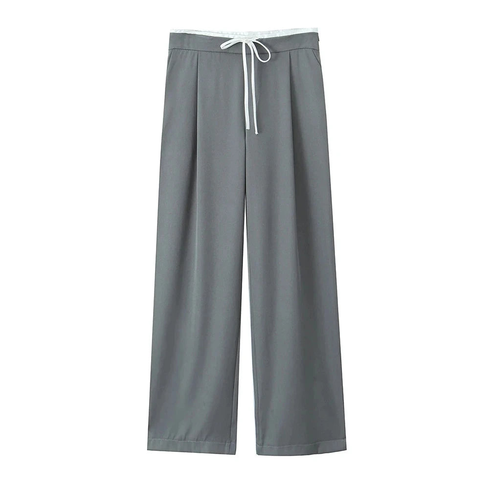 Ulvly Double-Waist Wide-Leg Trousers