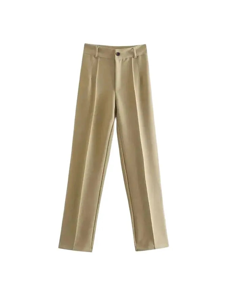 Ulvly High-Waist Straight Trousers
