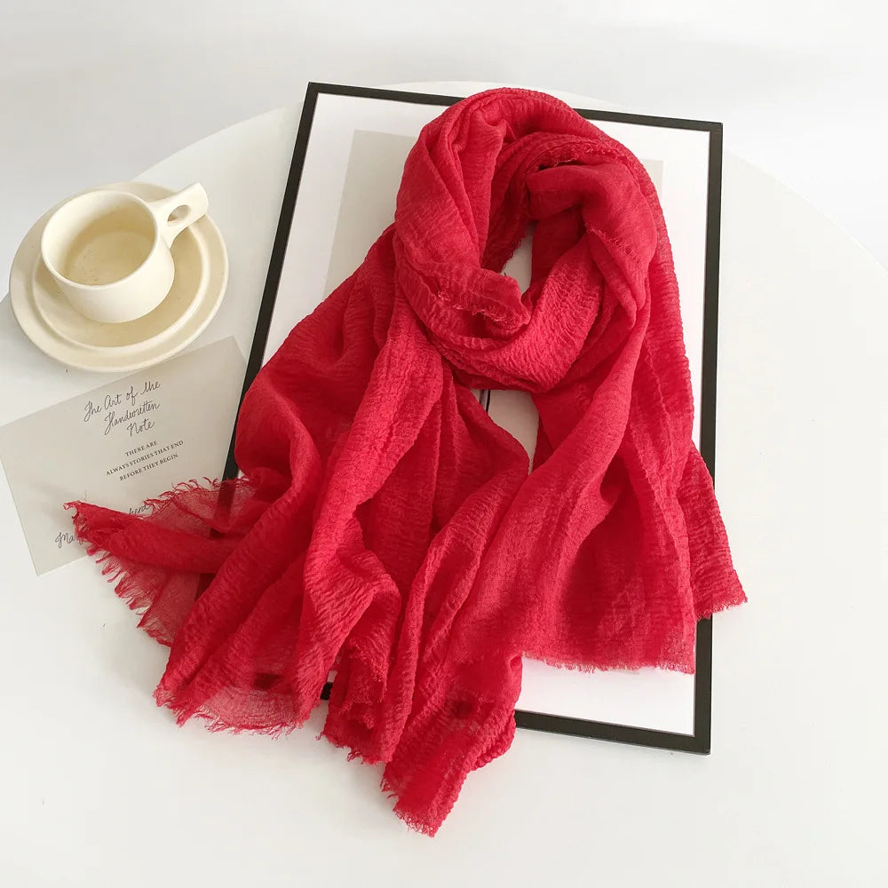 Ulvly Cotton-Linen Head Scarf