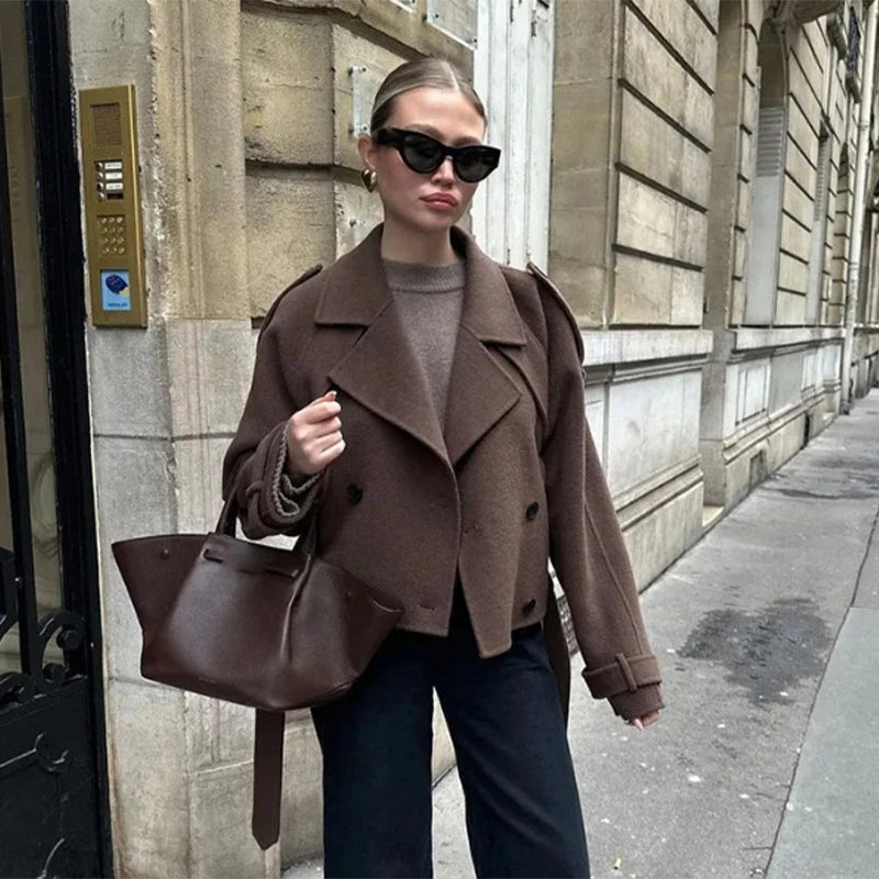 Ulvly Double-Breasted Wool-Blend Coat