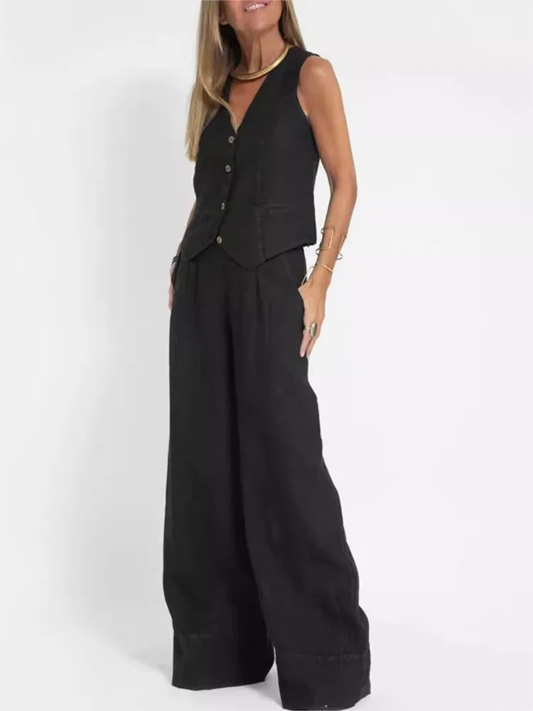 Ulvly Sleeveless Suit Set