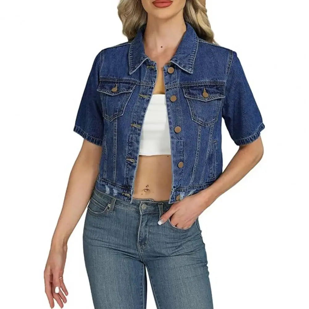 Ulvly Women’s Cropped Denim Jacket