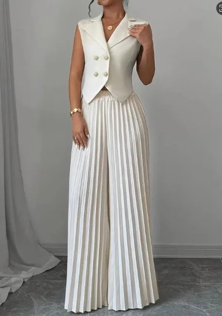 Ulvly Vest &amp; Wide-Leg Trousers Set