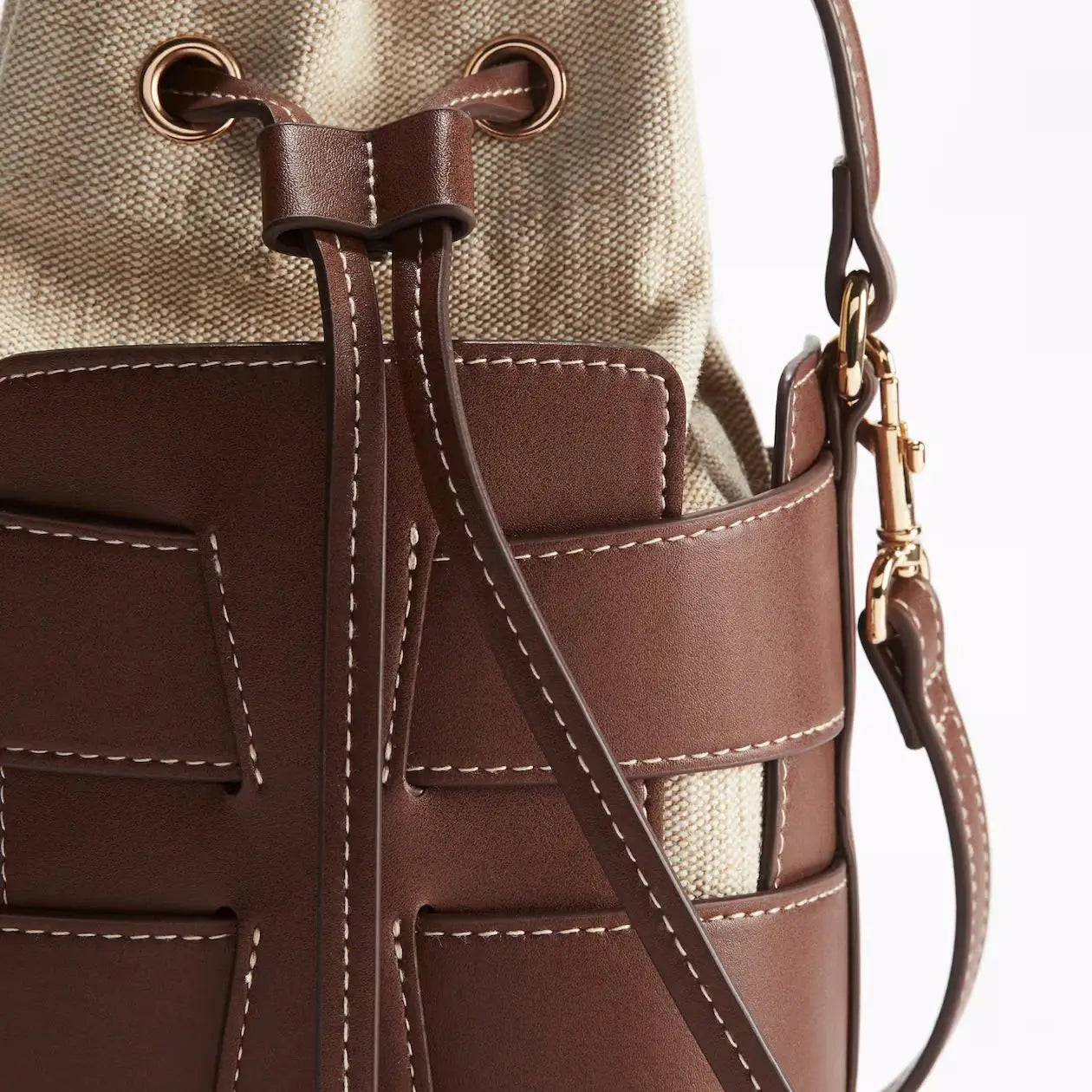 Ulvly Hollow-Out PU Bucket Bag