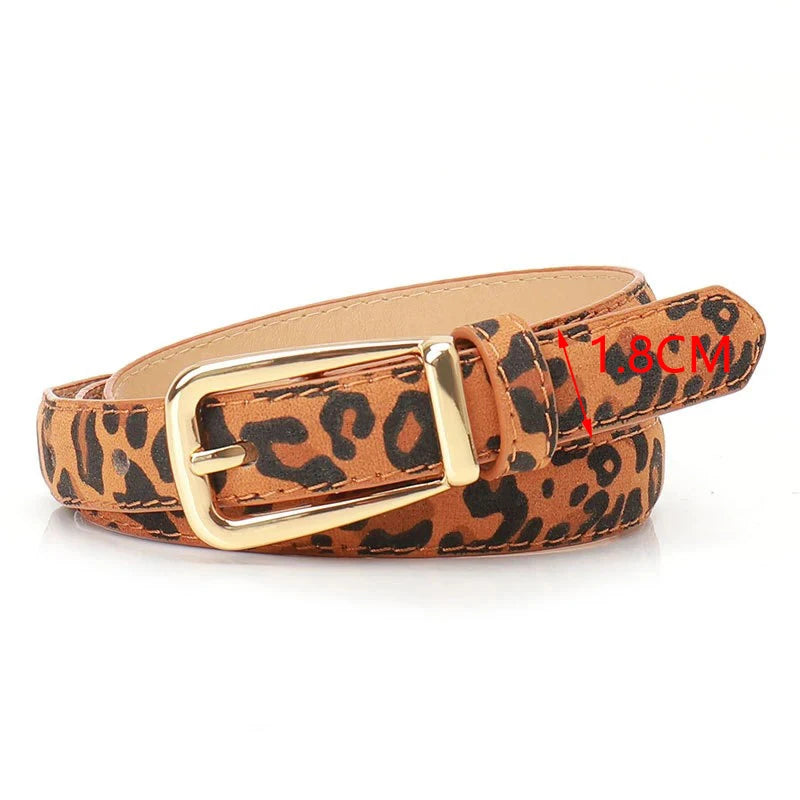 Ulvly Leopard Print Slim Belt