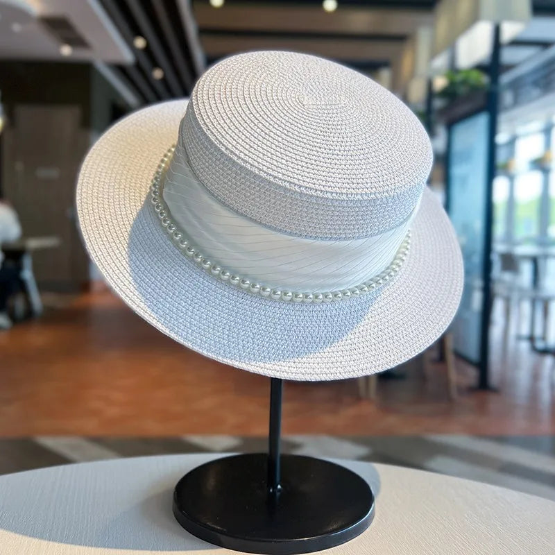 Ulvly Luxury Flared Straw Sun Hat