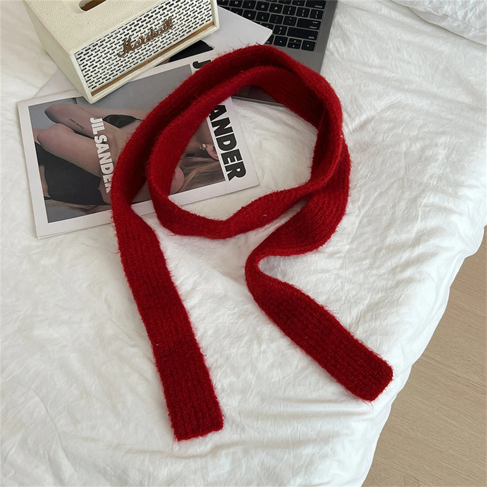Ulvly Slim Mohair-Blend Knit Scarf