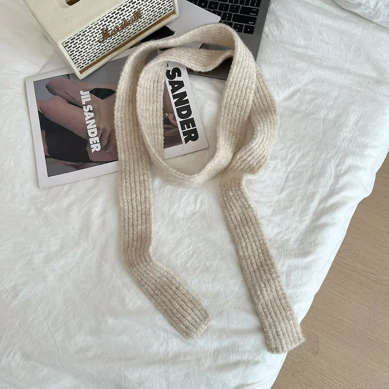 Ulvly Striped Plush Knit Scarf