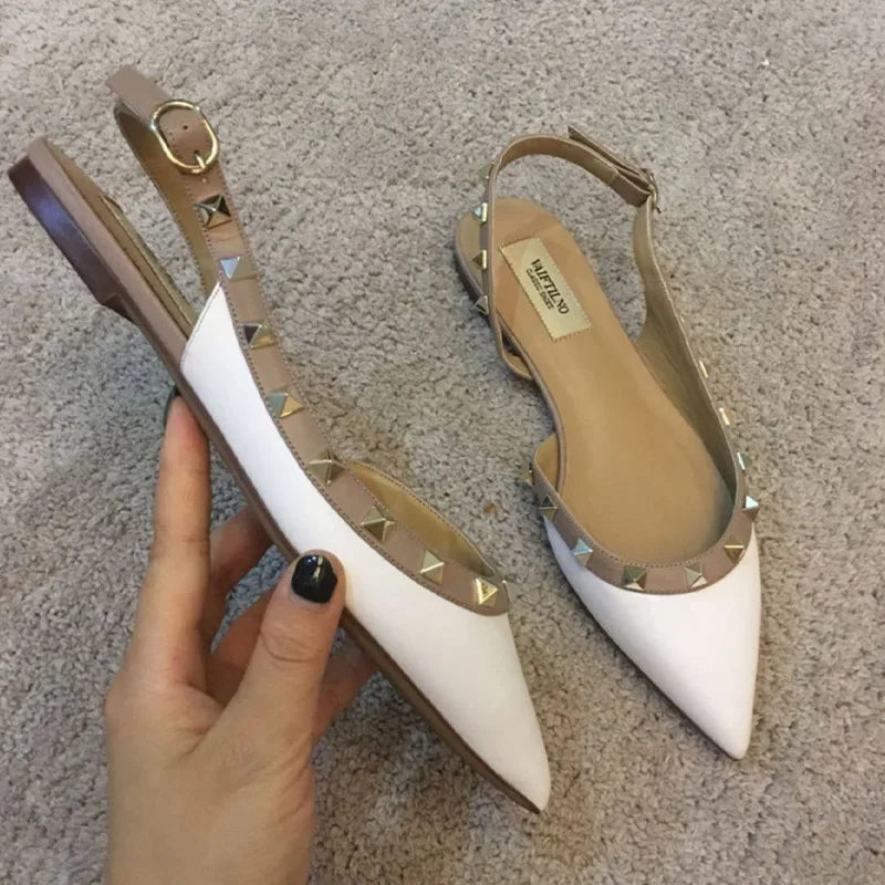 Ulvly Vintage Pointed-Toe Slingback Sandals