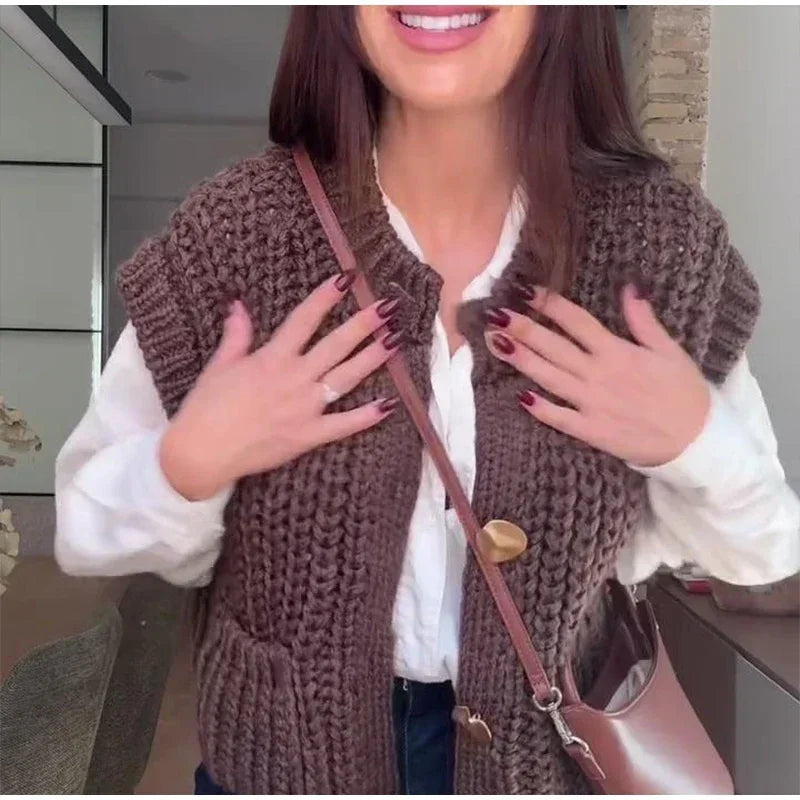 Ulvly Vintage Button Vest