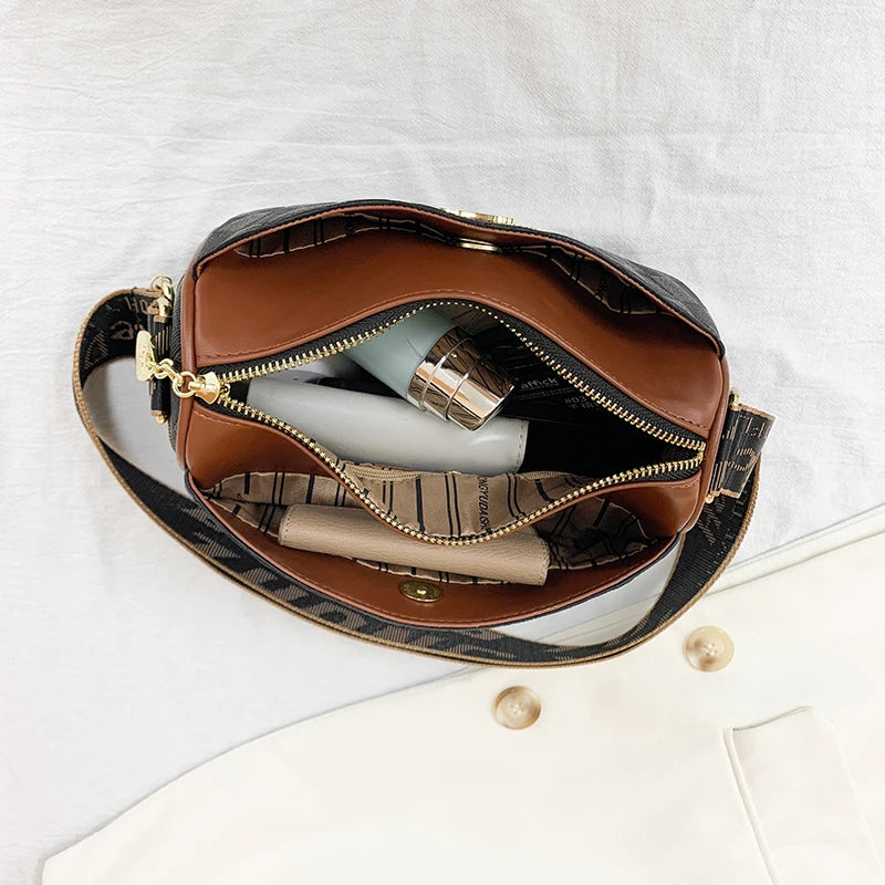 Ulvly Soft Leather Checkered Messenger Bag