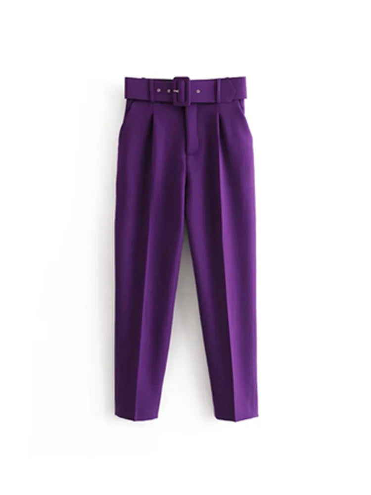 Ulvly Belted Ankle Trousers