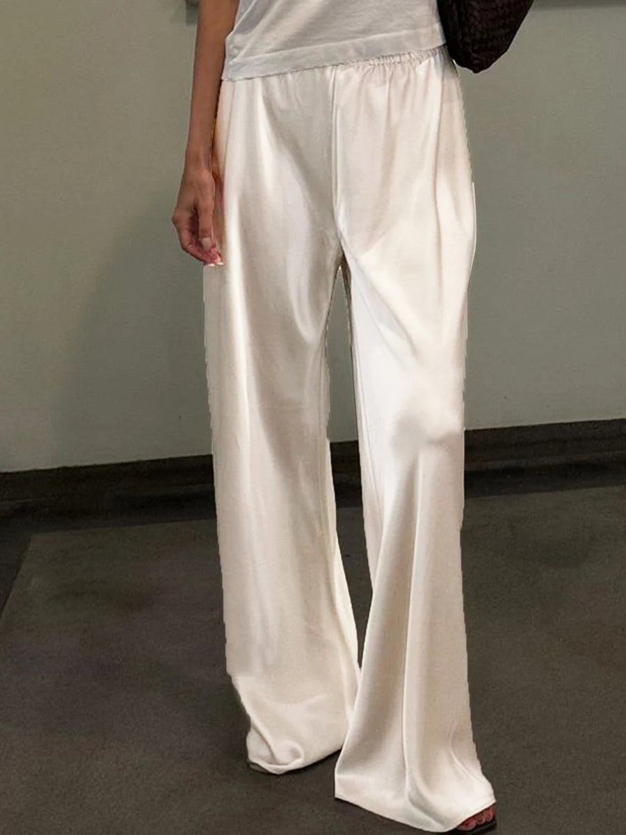 Ulvly Satin Wide-Leg Trousers