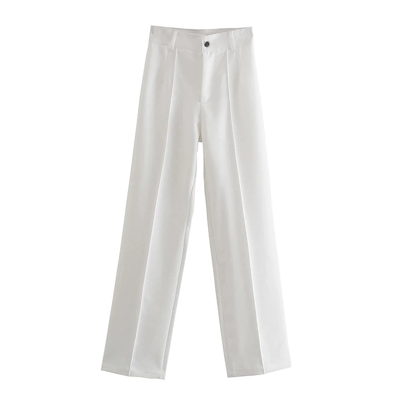 Ulvly High-Waist Straight Trousers