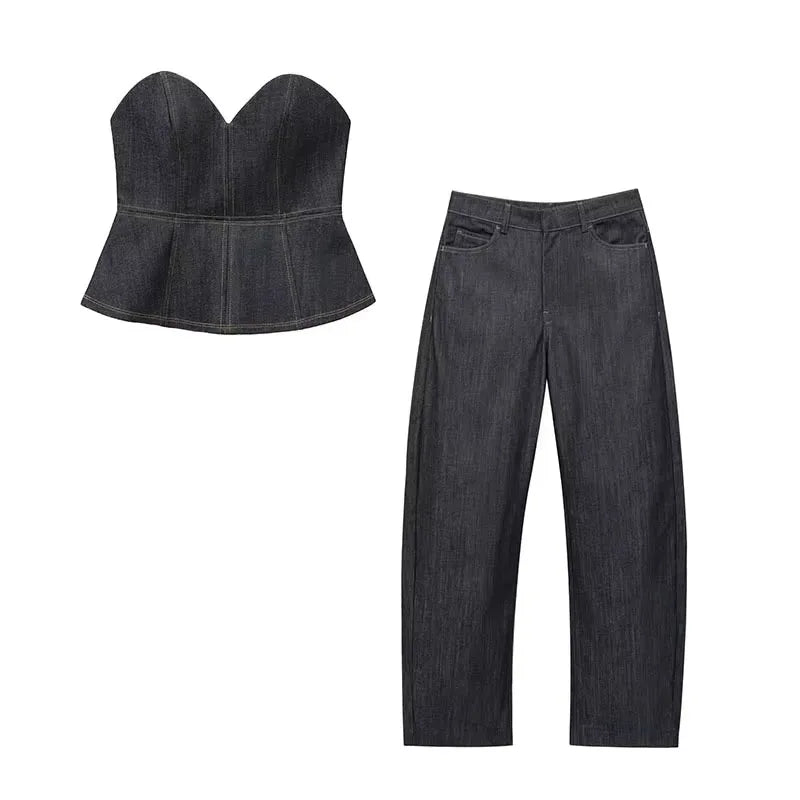 Ulvly 3-Piece Denim Suit Set