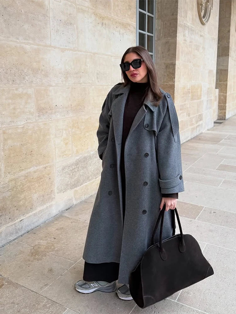 Ulvly Double-Breasted Wool-Blend Coat