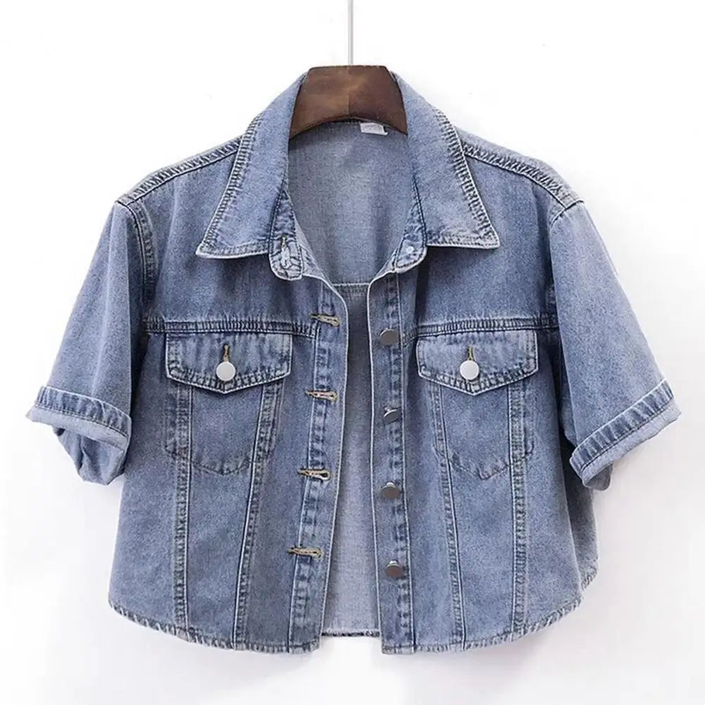 Ulvly Women’s Cropped Denim Jacket