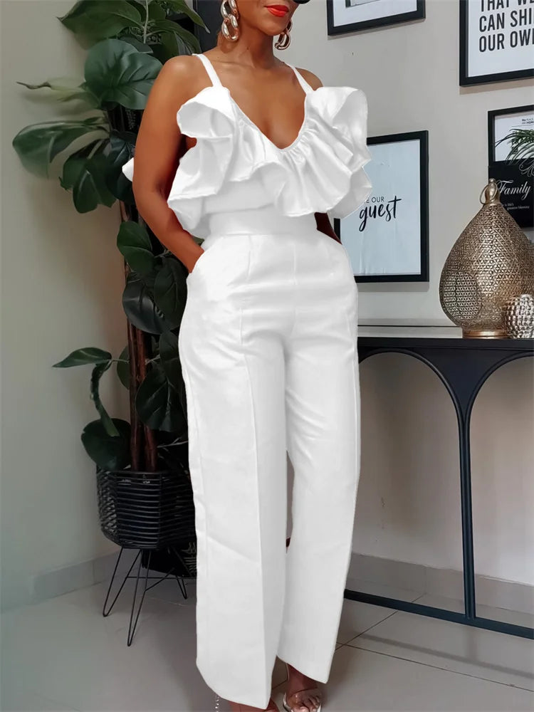 Ulvly V-Neck Two-Piece Suit – Summer Office Edition
