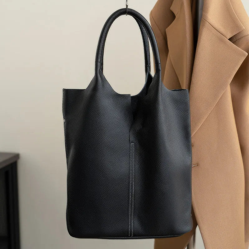 Ulvly Genuine Cowhide Commuter Tote