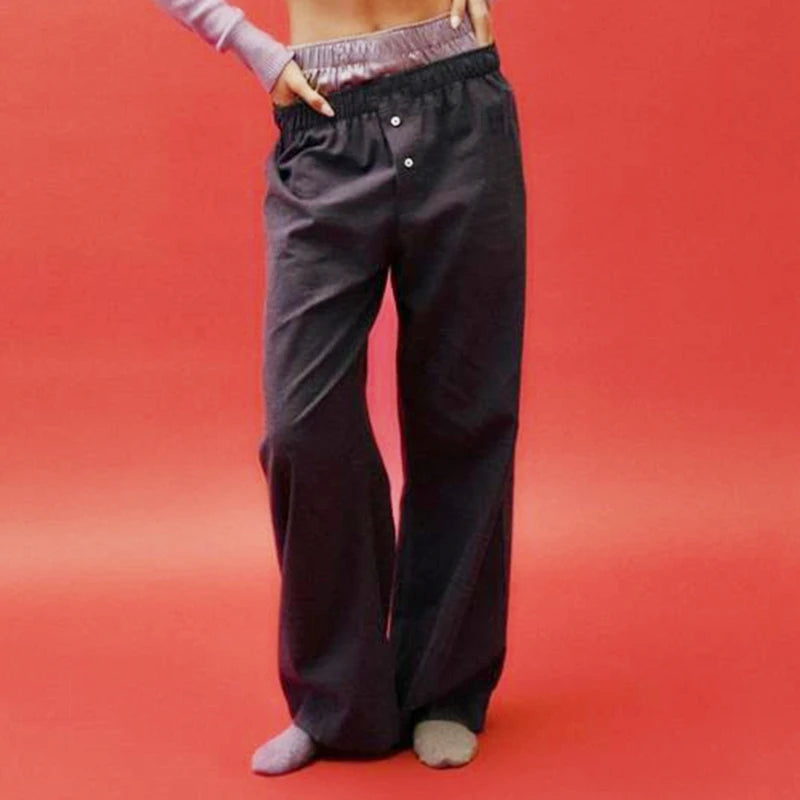 Ulvly Drawstring Wide-Leg Trousers
