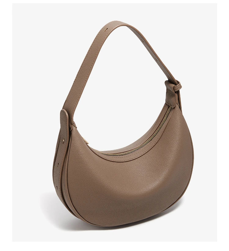 Ulvly Half-Moon PU Shoulder Bag