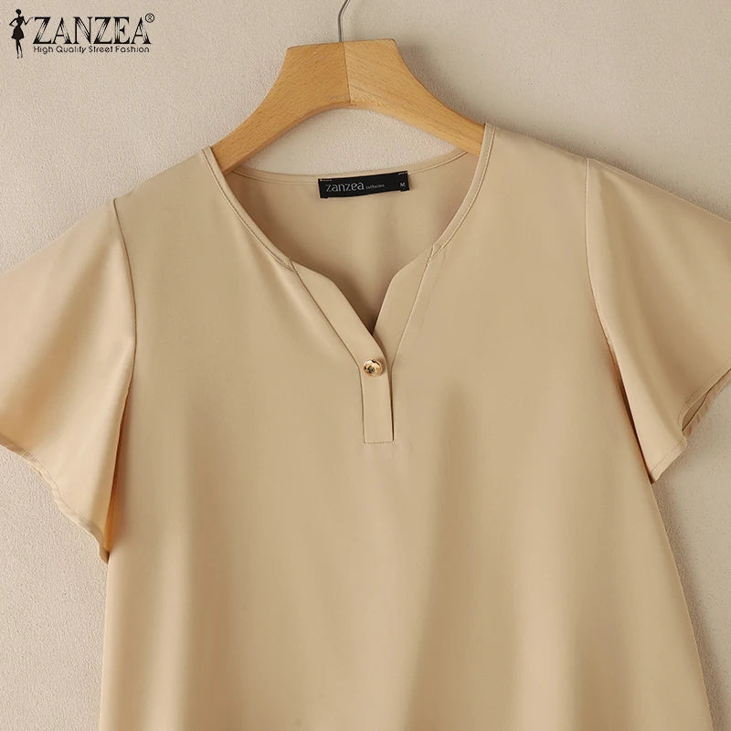 Ulvly V Neck Summer Blouse