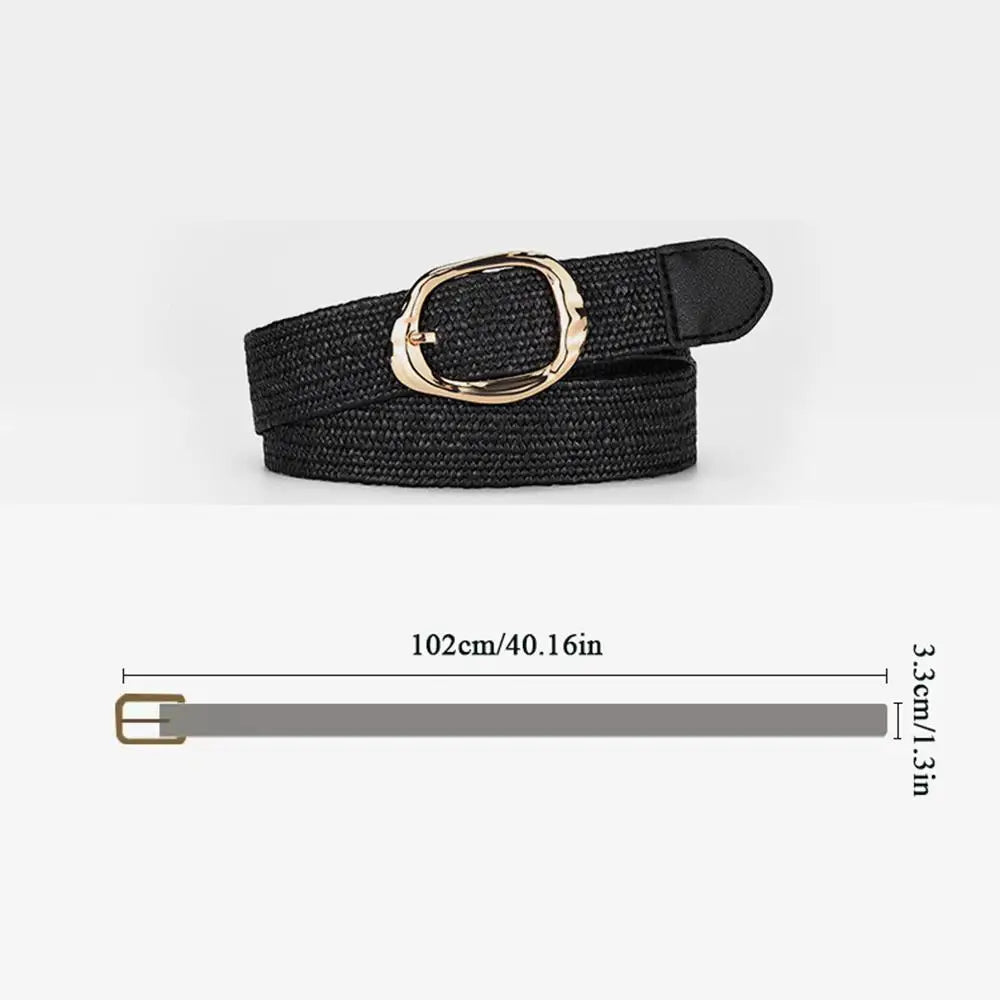 Ulvly Braided Straw Elastic Belt