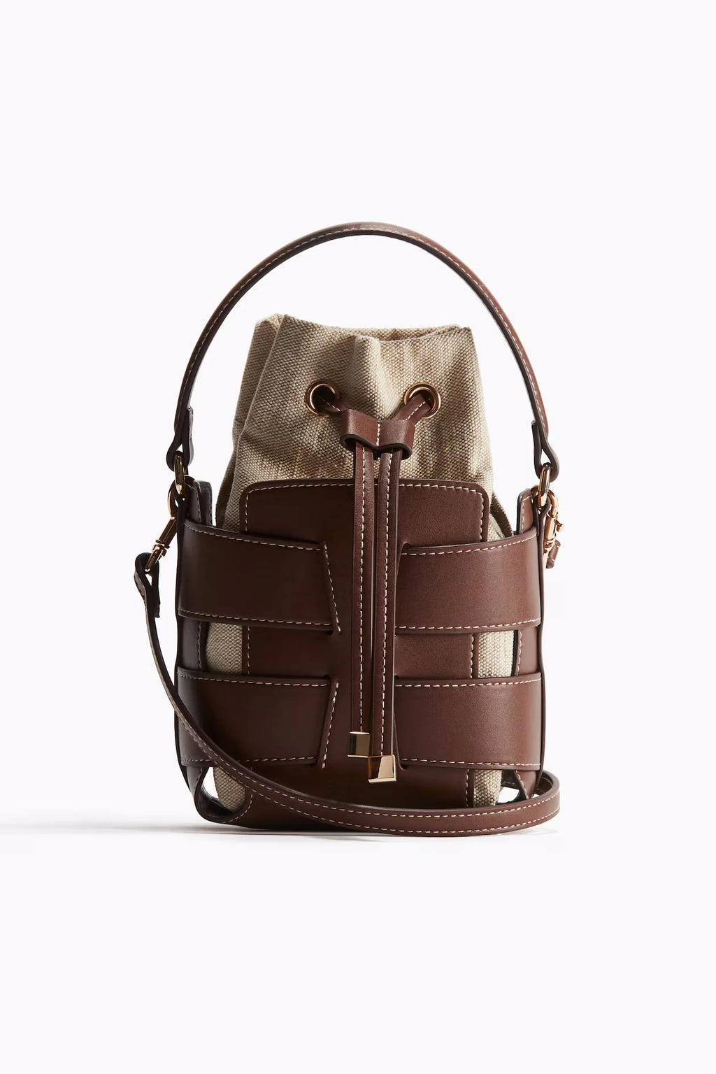 Ulvly Hollow-Out PU Bucket Bag