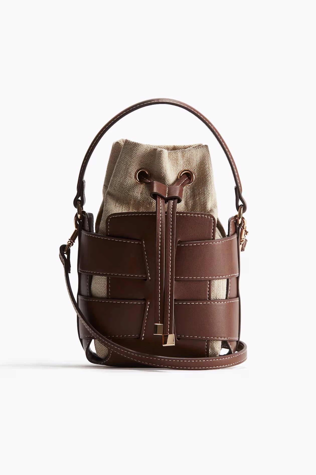 Ulvly Hollow-Out PU Bucket Bag