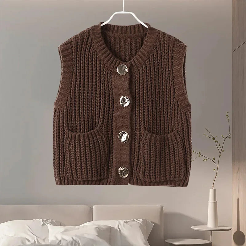 Ulvly Vintage Button Vest