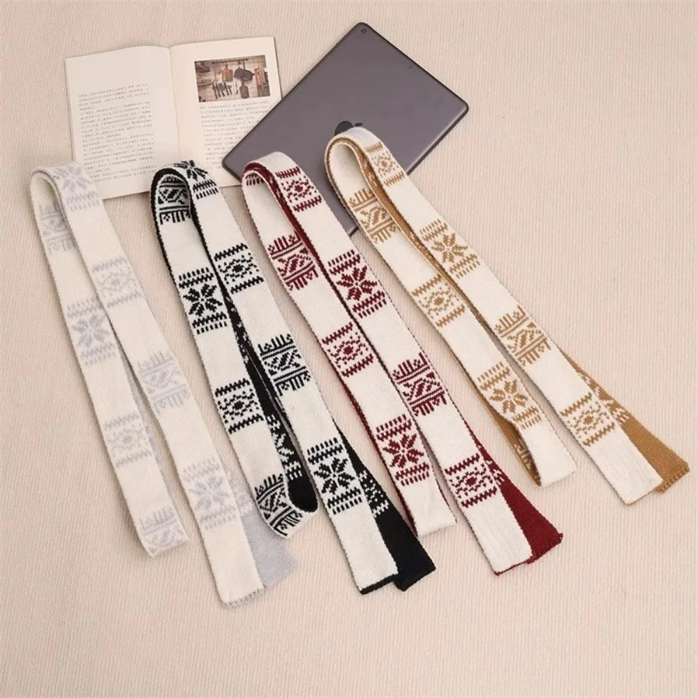 Ulvly Striped Plush Knit Scarf
