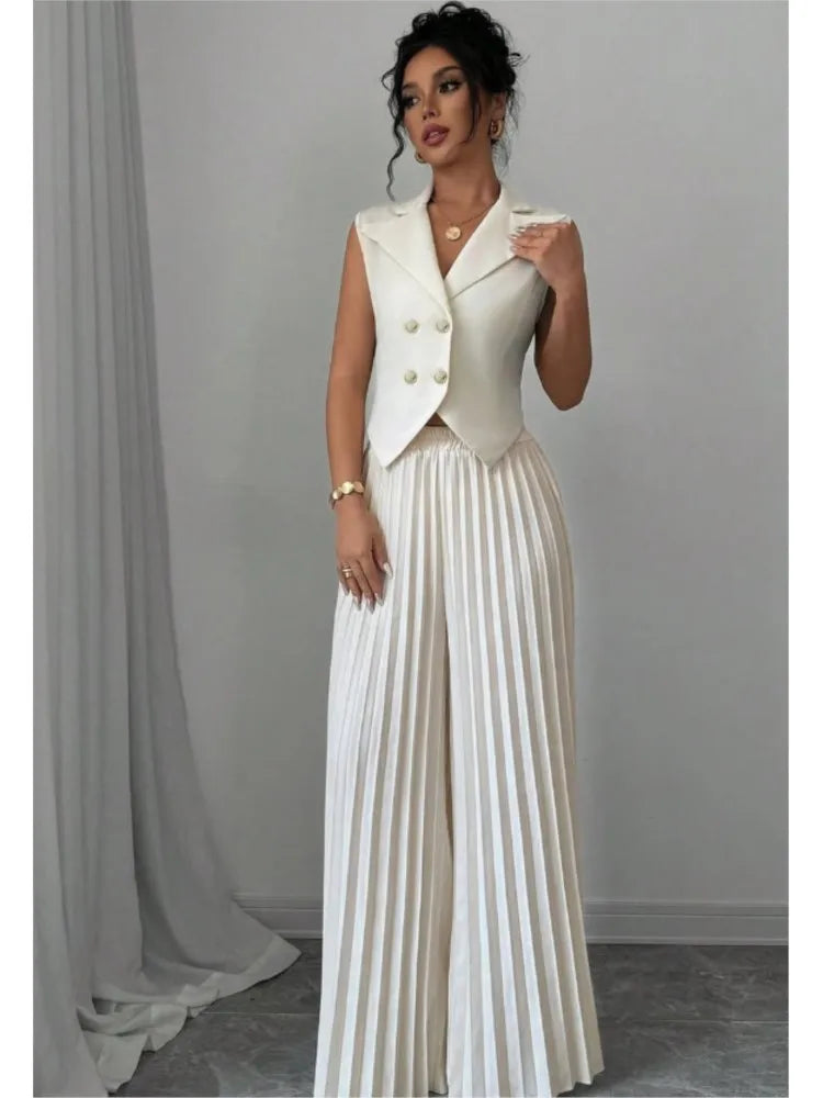 Ulvly Vest &amp; Wide-Leg Trousers Set