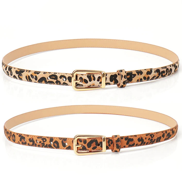 Ulvly Leopard Print Slim Belt
